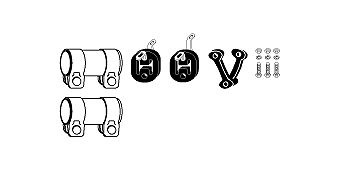 Mounting Kit, exhaust system Audi A4 1.6/1.9 TDI (66)