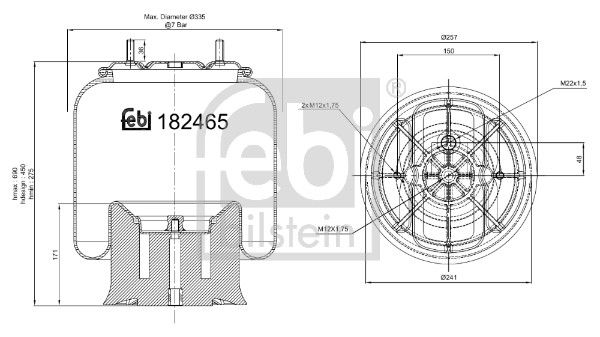 Bellow, air suspension VALX 80 131 001