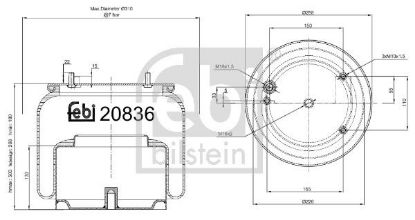 Bellow, air suspension DAF 1697 678