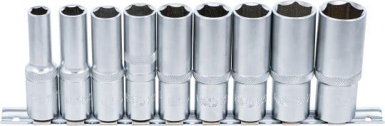Socket Wrench Insert 9-piece Deep Socket Set, 10-24 mm, 1/2"