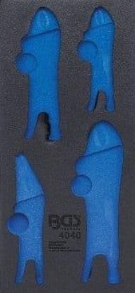 Pull-Out Compartment, drawer (tool trolley) 1/3 Tool Tray (408x189x32 mm), empty, for 4-piece