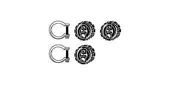 Mounting Kit, exhaust system PEUGEOT 406