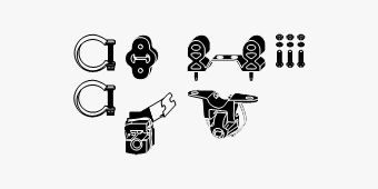 Mounting Kit, exhaust system PEUGEOT 307