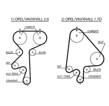Timing Belt Opel Astra G 1.7 D - ( L14730