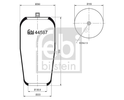 Bellow, air suspension Mercedes-Benz LKW 945 327 00 01