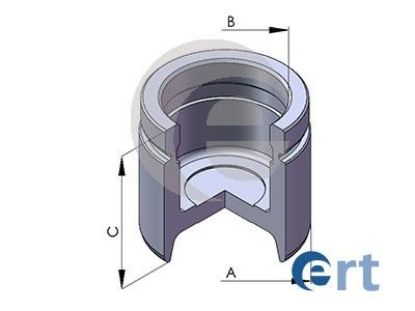 Piston, brake caliper