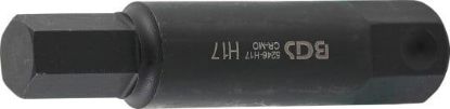 Screwdriver Bit Int. Hex. Bit, 100 mm long, 24 mm, 17 mm hex.