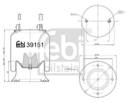 Bellow, air suspension Fruehauf (Crane) M-001472