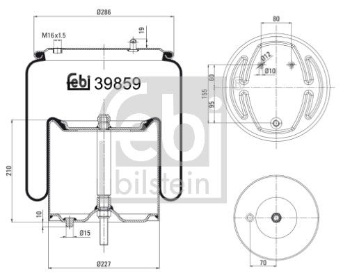 Bellow, air suspension SCANIA - 1 903 608