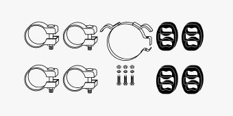 Mounting Kit, exhaust system Volvo 940 Turbo