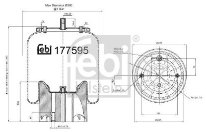 Bellow, air suspension Schmitz Cargobull 137 5396
