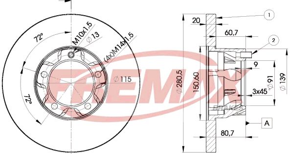 Brake Disc VAG - 281 615 283A