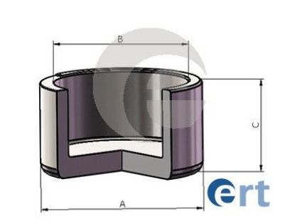 Piston, brake caliper