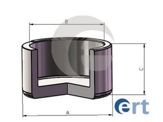 Piston, brake caliper