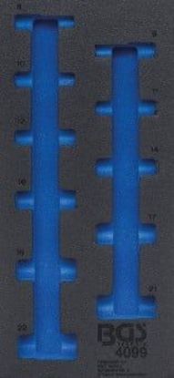 Pull-Out Compartment, drawer (tool trolley) 1/3 Tool Tray (408x189x32 mm), empty, for 11-piece