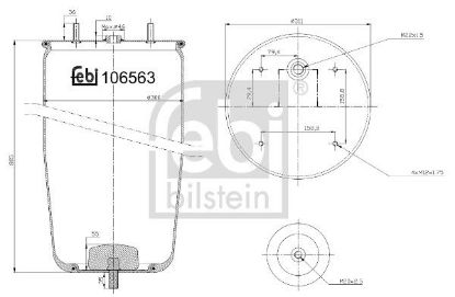 Bellow, air suspension Sauer 3 228 0049 00 S1