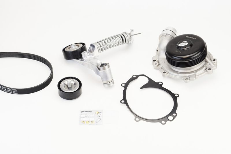 Water Pump + V-Ribbed Belt Kit