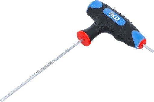 Screwdriver T-Handle Wrench for Hexagon Screws, 2.5 mm, Length