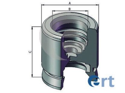Piston, brake caliper