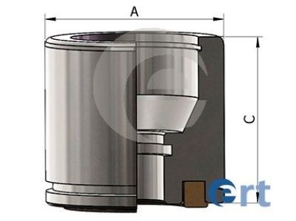 Piston, brake caliper