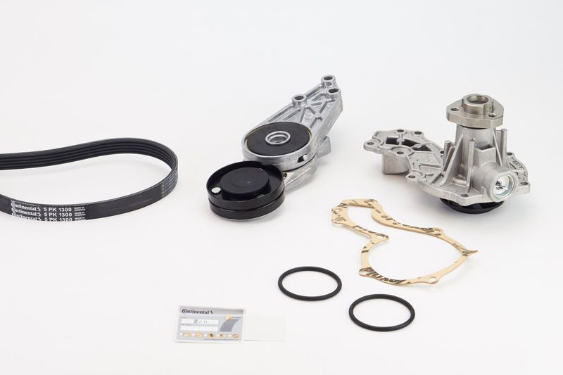 Water Pump + V-Ribbed Belt Kit