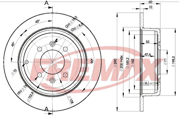 Brake Disc XANTIA (X1_, X2_), 406 Break (8E/F)