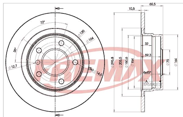 Brake Disc BMW 316i 06-