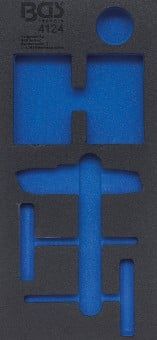 Pull-Out Compartment, drawer (tool trolley) 1/3 Tool Tray (408x189x32 mm), empty, for 54-piece