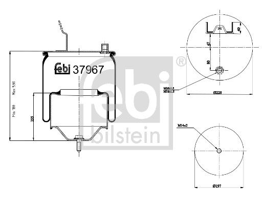 Bellow, air suspension Volvo Lkw 21961443