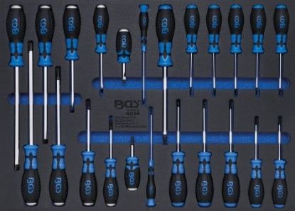 Screwdriver Set 3/3 Tool Tray for Workshop Trolleys: 23-piece Scre