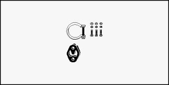 Mounting Kit, catalytic converter Ford Fiesta TDCi