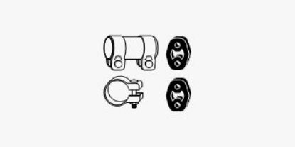 Mounting Kit, muffler VW Golf III/Vento (1H)