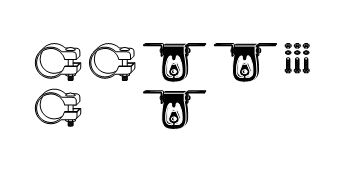 Mounting Kit, exhaust system VW Passat III