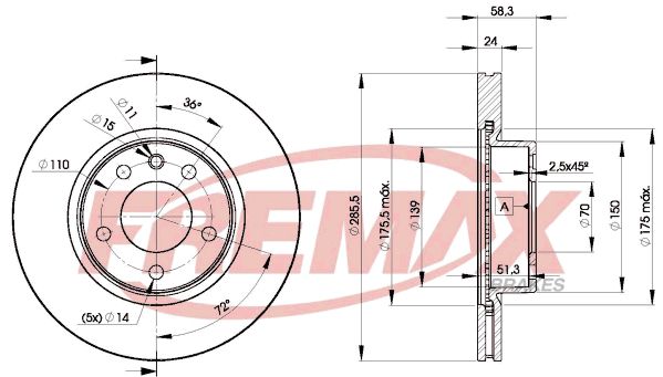 Brake Disc Opel 569053