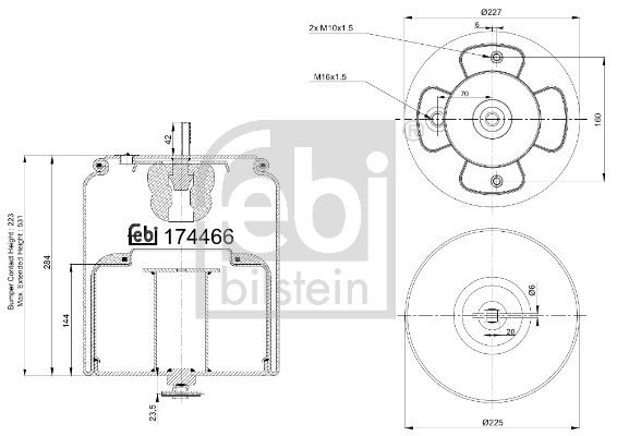 Bellow, air suspension Volvo Lkw 21961478