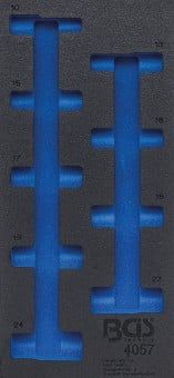 Pull-Out Compartment, drawer (tool trolley) 1/3 Tool Tray (408x189x32 mm), empty, for 9-piece