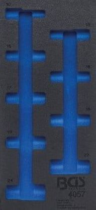 Pull-Out Compartment, drawer (tool trolley) 1/3 Tool Tray (408x189x32 mm), empty, for 9-piece