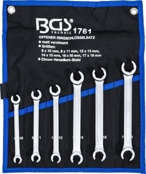 Double Ring Spanner Set 6-piece Flare Nut Spanner Set