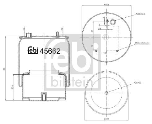 Bellow, air suspension DAF 1153 934