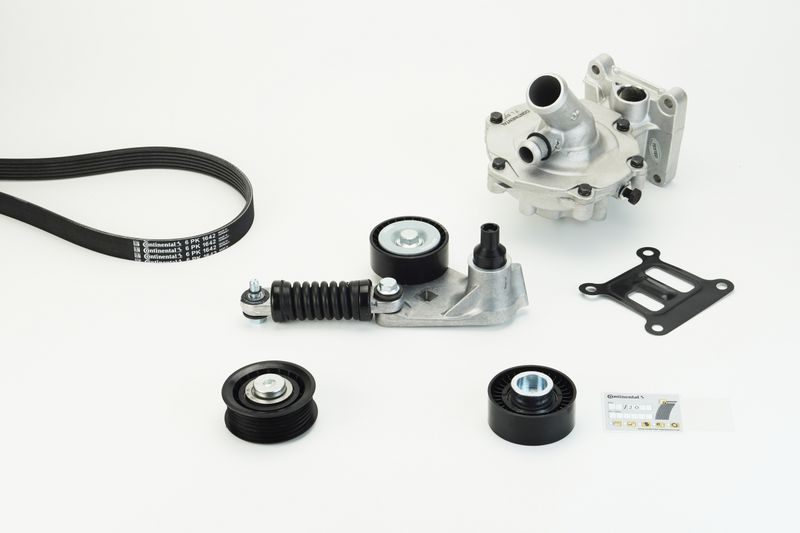 Water Pump + V-Ribbed Belt Kit