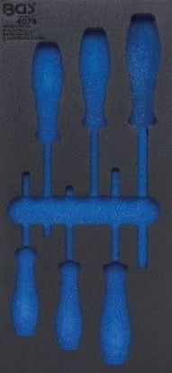 Pull-Out Compartment, drawer (tool trolley) 1/3 Tool Tray (408x189x32 mm), empty, for 6-piece