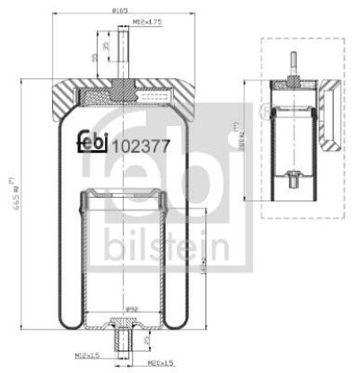 Bellow, air suspension Volvo Lkw 20534645