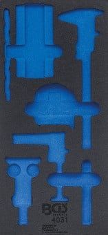 Pull-Out Compartment, drawer (tool trolley) 1/3 Tool Tray (408x189x32 mm), empty, for 7-piece