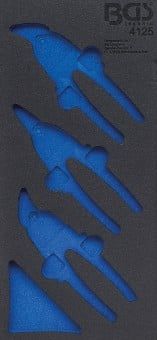 Pull-Out Compartment, drawer (tool trolley) 1/3 Tool Tray (408x189x32 mm), empty, for 3-piece