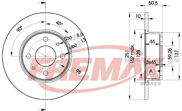 Brake Disc FIAT - 46831042