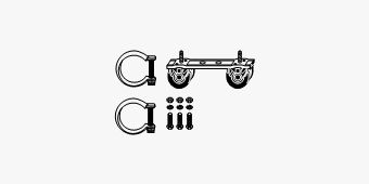 Mounting Kit, catalytic converter Peugeot 407 HDi