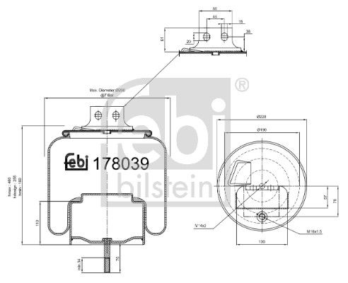 Bellow, air suspension Iveco 5 0004 2586