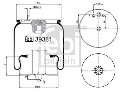 Bellow, air suspension Volvo Lkw 20573311