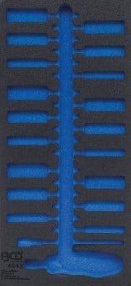 Pull-Out Compartment, drawer (tool trolley) 1/3 Tool Tray (408x189x32 mm), empty, for 20-piece