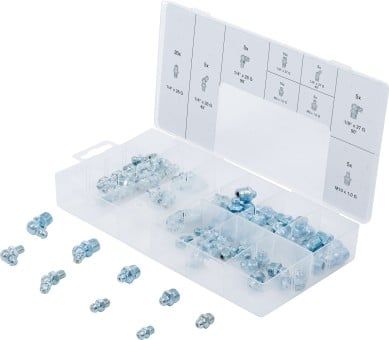 Assortment, grease nipples 70-piece Grease Fitting Assortment, Metric / Inch